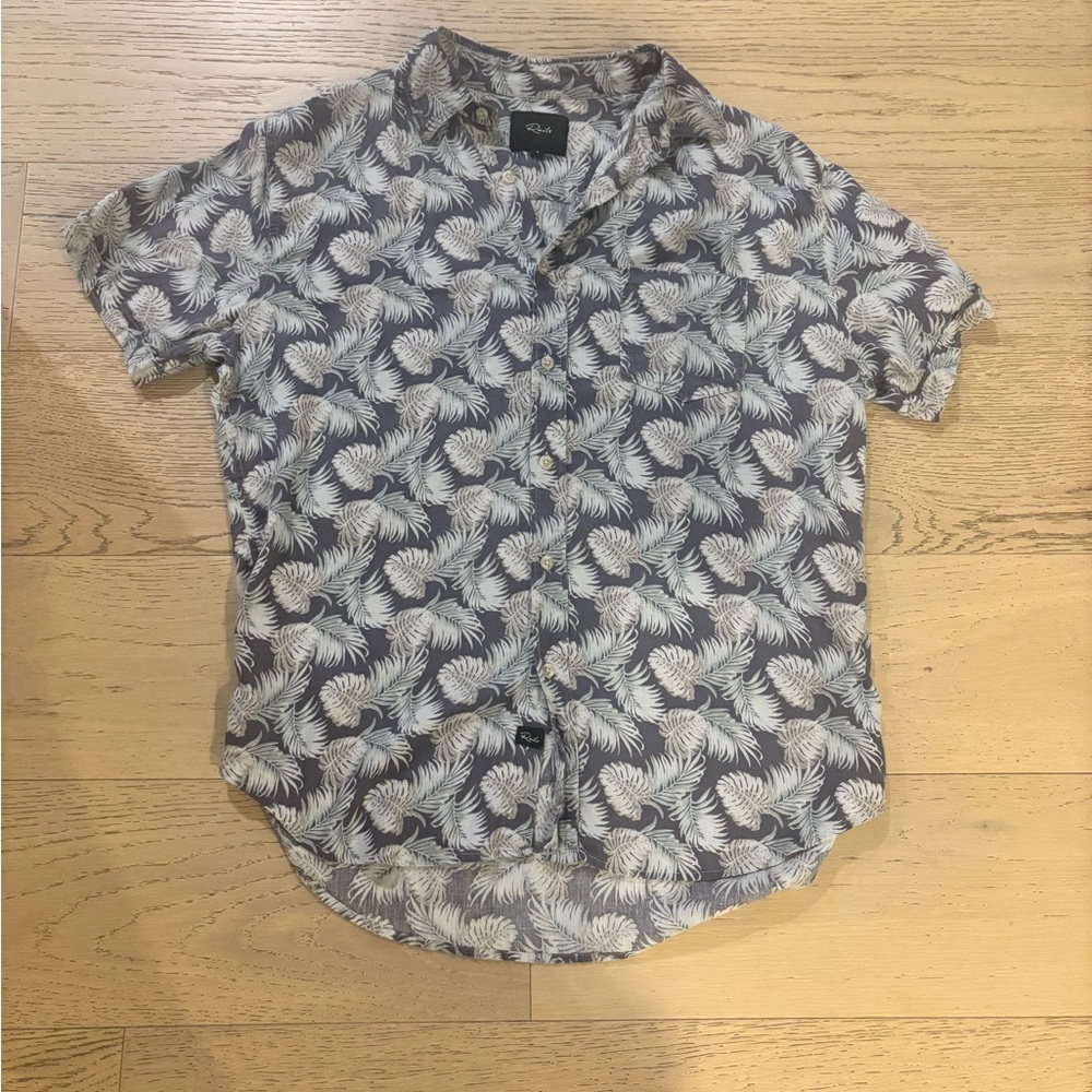 Rails Floral Linen Shirt L